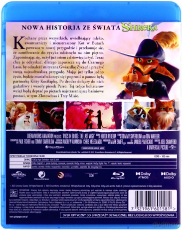 Kot w Butach: Ostatnie Życzenie [Blu-Ray]