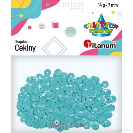 Cekiny 7mm okrągłe pastelowe 14 g lazurowe