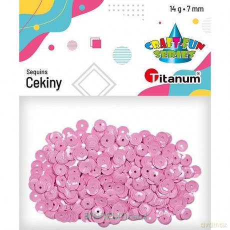Cekiny 7mm okrągłe pastelowe 14 g wrzosowe