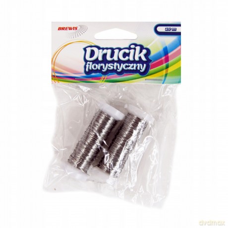 Drucik florystyczny srebrny 20m 2 szt.