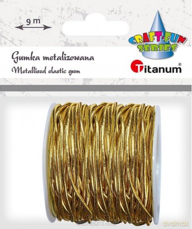 Gumka metalizowana 2mmx9m złota