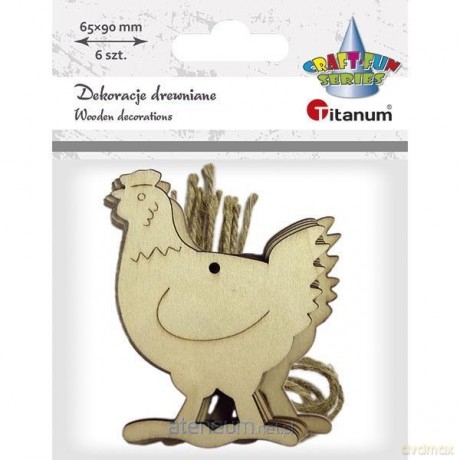 Kury drewniane 70x90mm 6 szt..