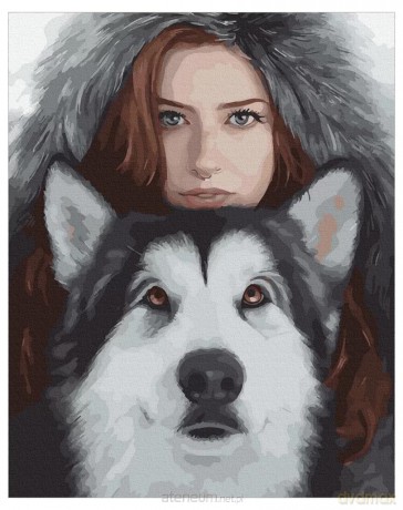 Malowanie po numerach - Wierny przyjaciel 40x50 cm