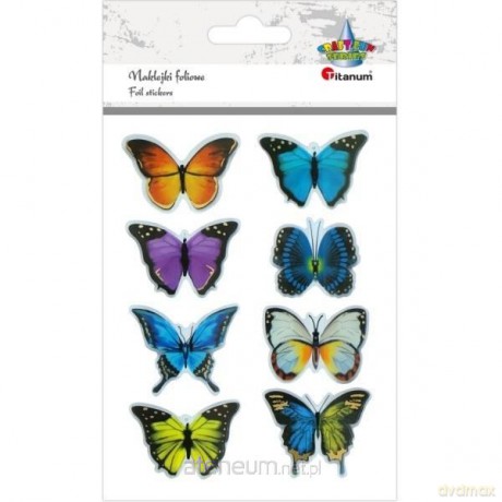 Naklejki foliowe 3D motyle mix 8 szt..