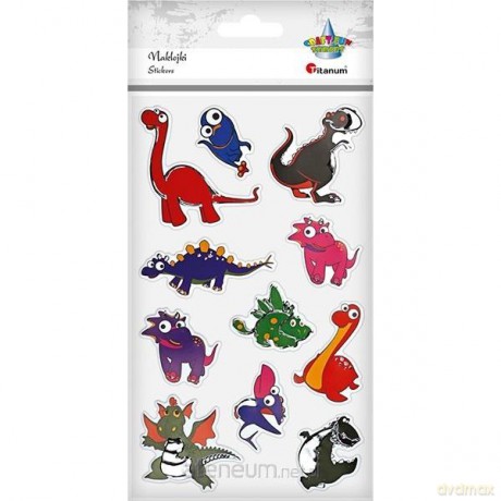 Naklejki foliowe dinozaury mix 11 szt..