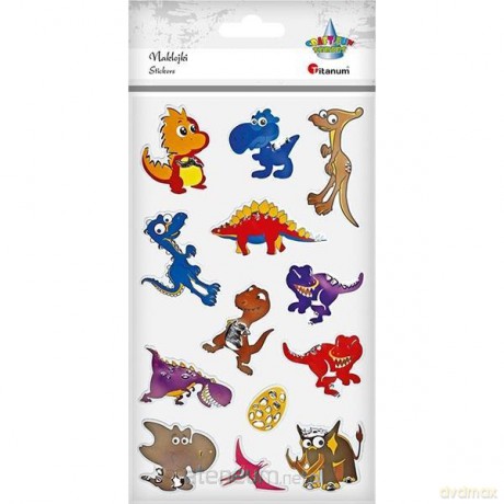 Naklejki foliowe dinozaury mix 13 szt..