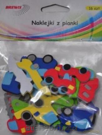 Naklejki z pianki auta 16 szt.