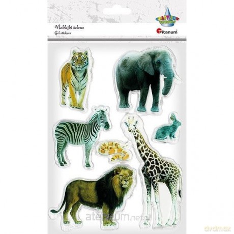 Naklejki żelowe Zoo 7 szt..
