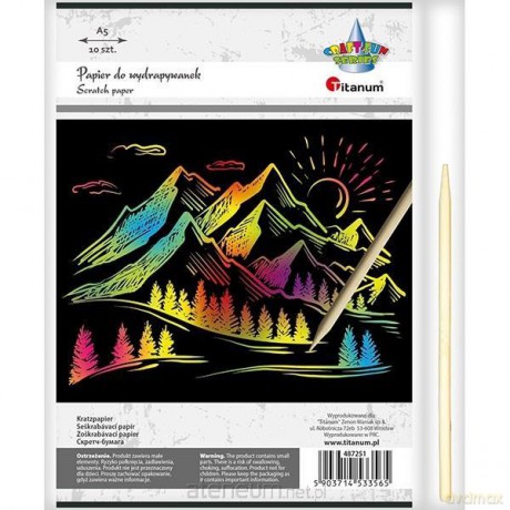 Papier do wydrapywanek 147x210mm czarny 10 szt..