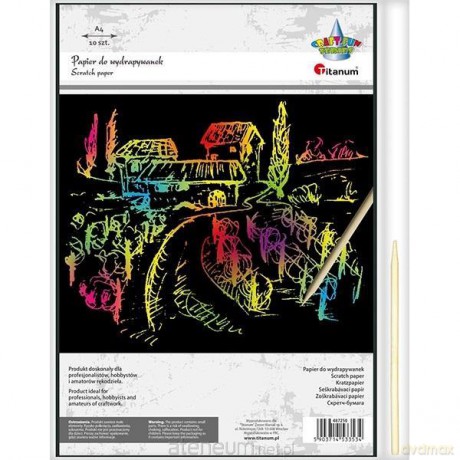 Papier do wydrapywanek 210x290mm czarny 10 szt..