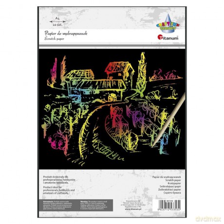 Papier do wydrapywanek 210x290mm czarny 10 szt..