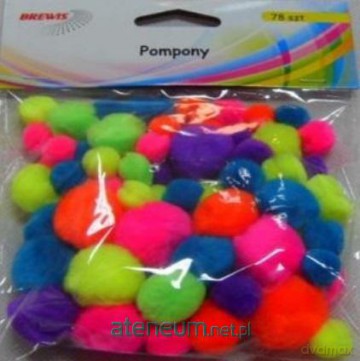 Pompony neonowe 78 szt.