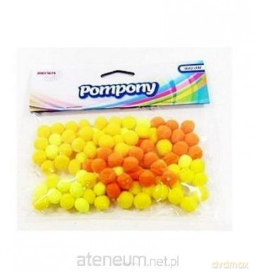 Pompony żółte 10mm 100 szt.