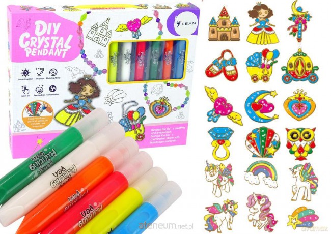 Witraże zawieszki DIY biżuteria 18 szt.