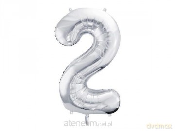 Balon foliowy 2 86 cm srebrny