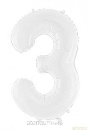 Balon foliowy 3 86 cm biały