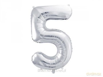 Balon foliowy 5 86 cm srebrny