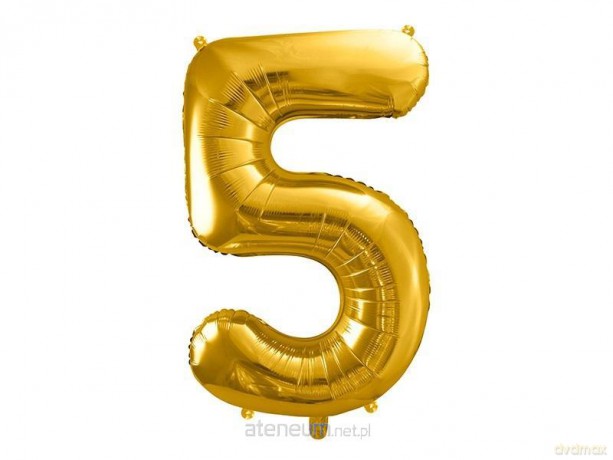Balon foliowy 5 86 cm złoty