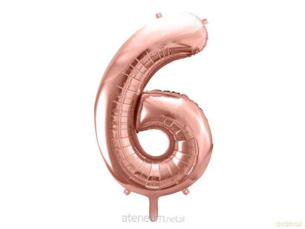 Balon foliowy 6 86 cm różowe złoto