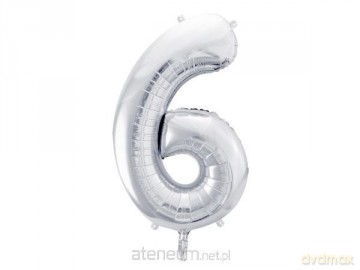 Balon foliowy 6 86 cm srebrny