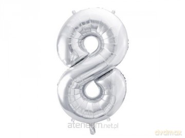 Balon foliowy 8 86 cm srebrny