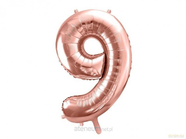 Balon foliowy 9 86 cm różowe złoto