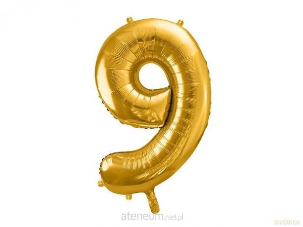 Balon foliowy 9 86 cm złoty