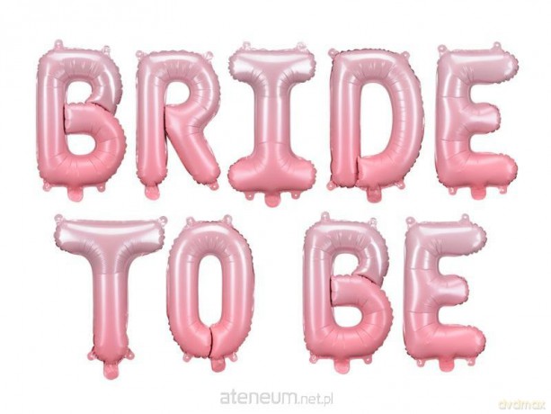 Balon foliowy Bride to be różowy 350x45 cm
