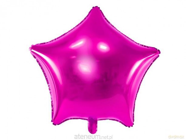 Balon foliowy Gwiazdka 48 cm ciemny różowy