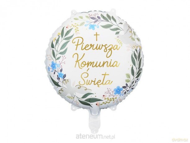 Balon foliowy Pierwsza Komunia Święta 45 cm