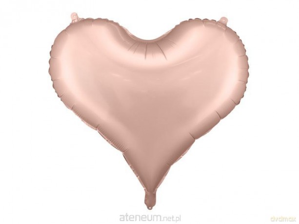 Balon foliowy Serce 75x64,5 cm różowe złoto