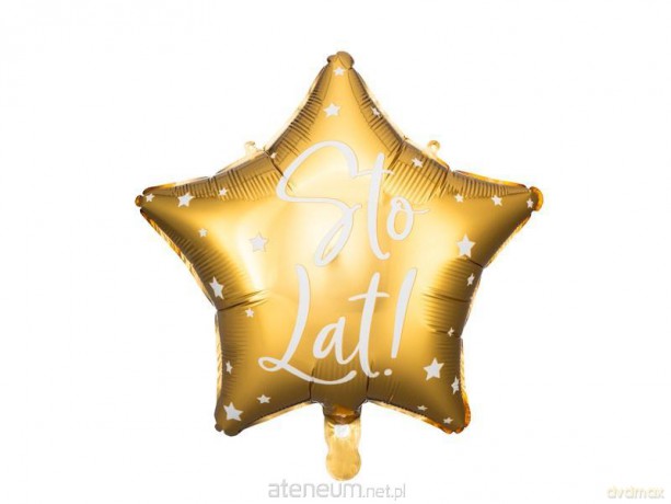 Balon foliowy Sto Lat! 40 cm złoty