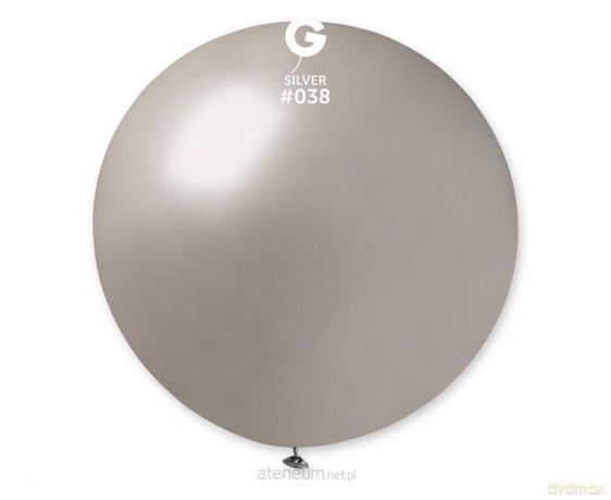 Balon kula metaliczna srebrna 80 cm 10 szt