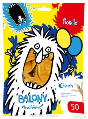Balon Metal 10 złoty 50 szt