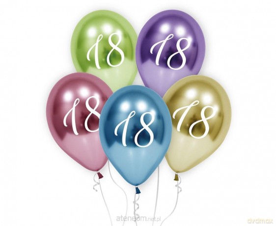 Balony 18-stka platynowe 5 szt