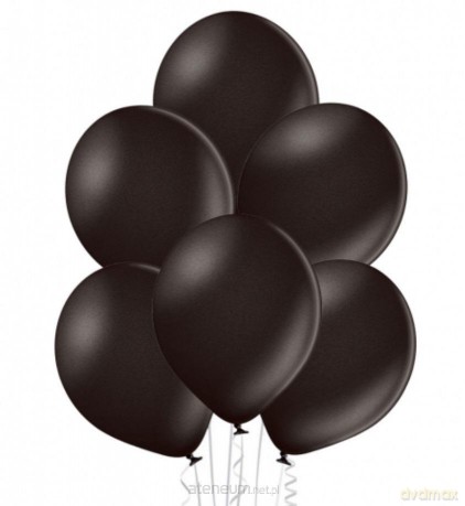 Balony B105 metaliczne czarne 30 cm 100 szt