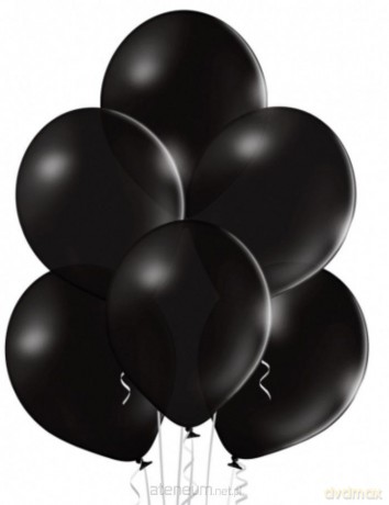Balony B105 pastelowe czarne 30 cm 100 szt