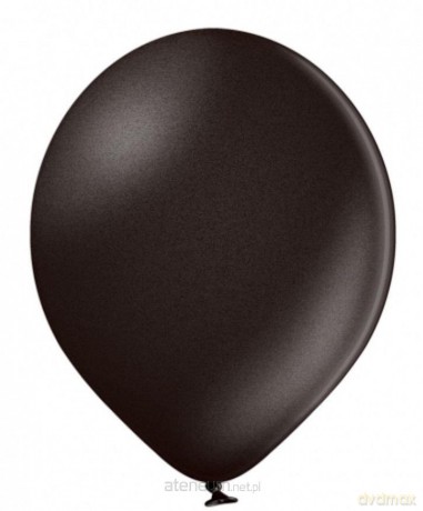 Balony B85 metaliczne czarne 25 cm 100 szt