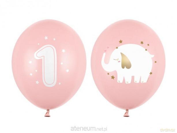 Balony Baby pink Roczek 30 cm 50 szt