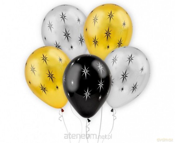 Balony Beauty&Charm Błyszczące gwiazdy 5 szt