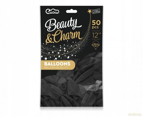 Balony Beauty&Charm pastelowe czarne
