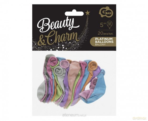 Balony Beauty&Charm platynowe 20 szt