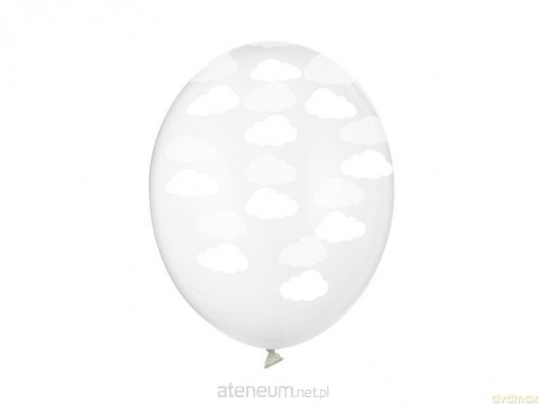 Balony Chmurki Crystal Clear 30 cm 6 szt