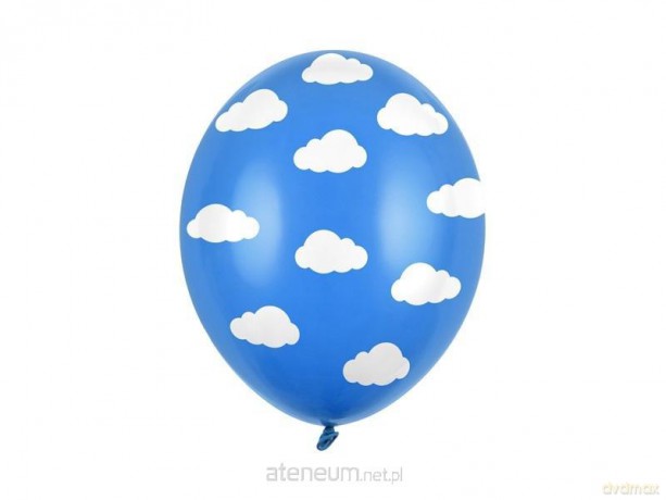 Balony Chmurki Pastel Corn. Blue 30 cm 6 szt