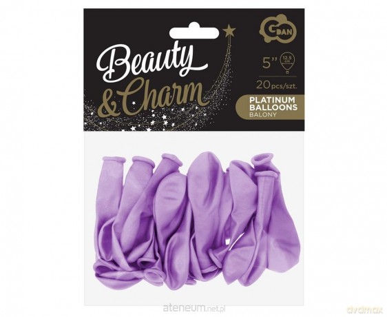 Balony chromowane B&C fioletowe 13 cm 20 szt