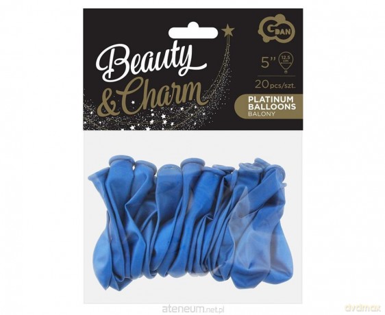 Balony chromowane niebieskie 13 cm 20 szt
