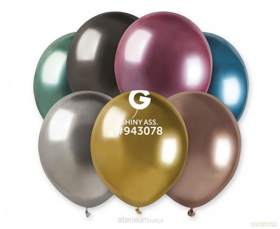 Balony chromowane różnokolorowe 13 cm 100 szt