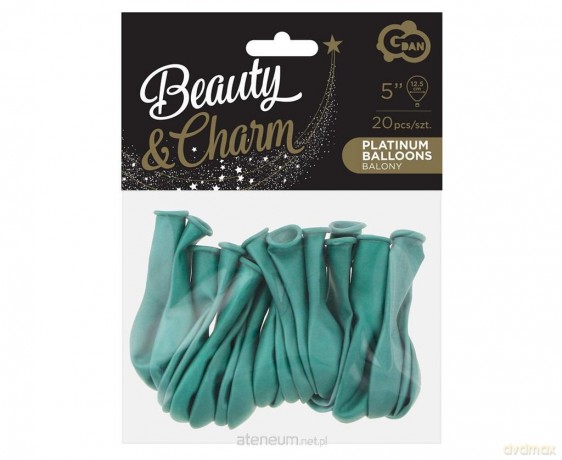 Balony chromowane zielone 13 cm 20 szt