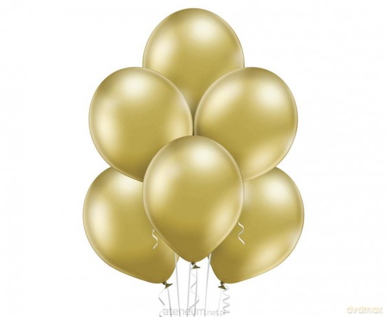 Balony chromowane złote 30 cm 100 szt