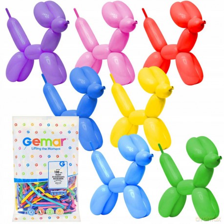 Balony do modelowania różnokolorowe MIX 100 szt